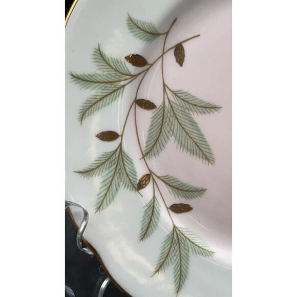 Royal Albert Braemar Bone China 6.25" Dessert Plates Set of 6 Pink Gold Fluted - Picture 3 of 13